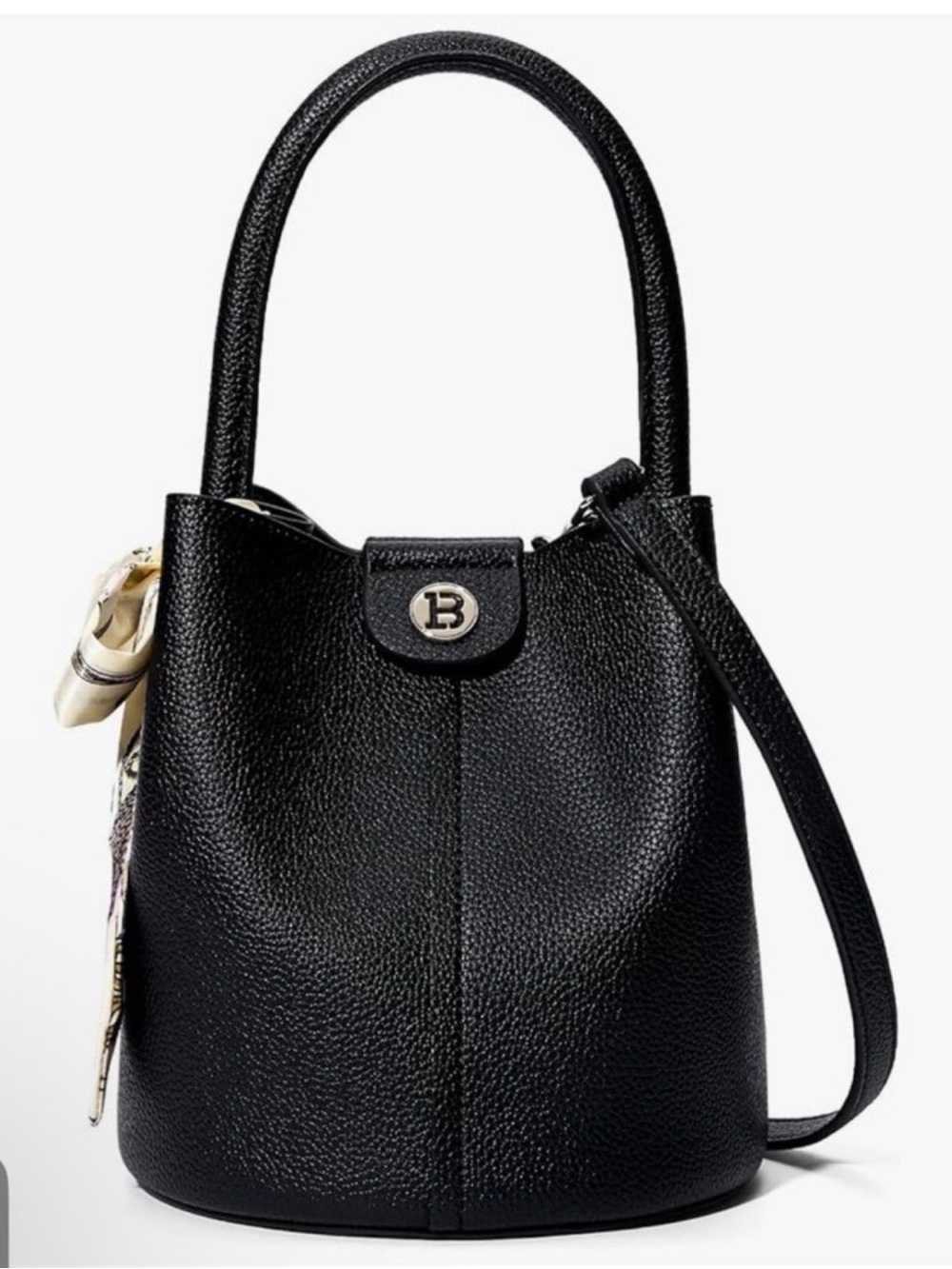 BOSTANTEN Small Crossbody Mini Bucket Handbag Vegan Leather detachable strap